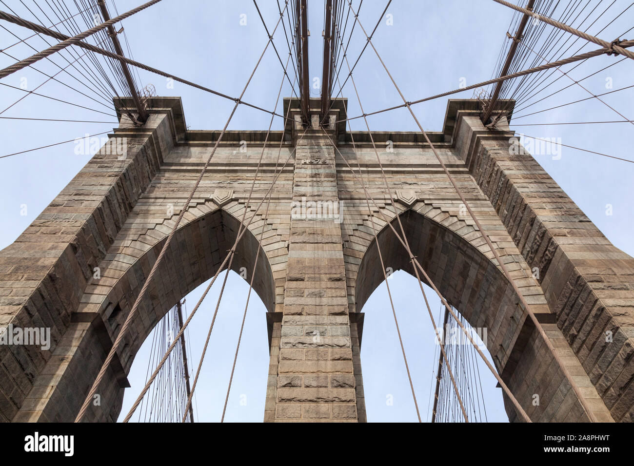 Pont de Brooklyn, New York City, États-Unis d'Amérique. Banque D'Images