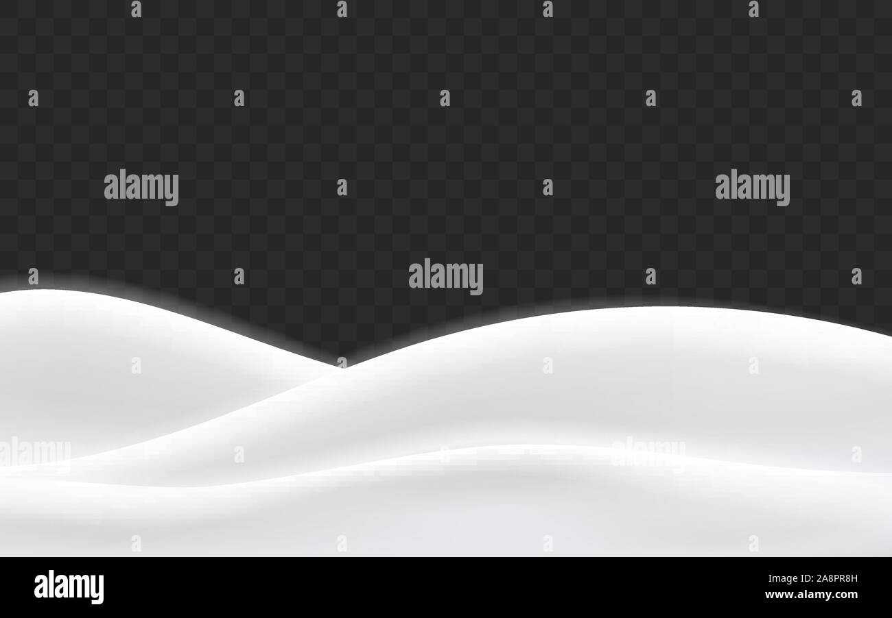 Collines enneigées l'hiver. Paysage avec des collines couvertes de neige. Vector illustration. Illustration de Vecteur