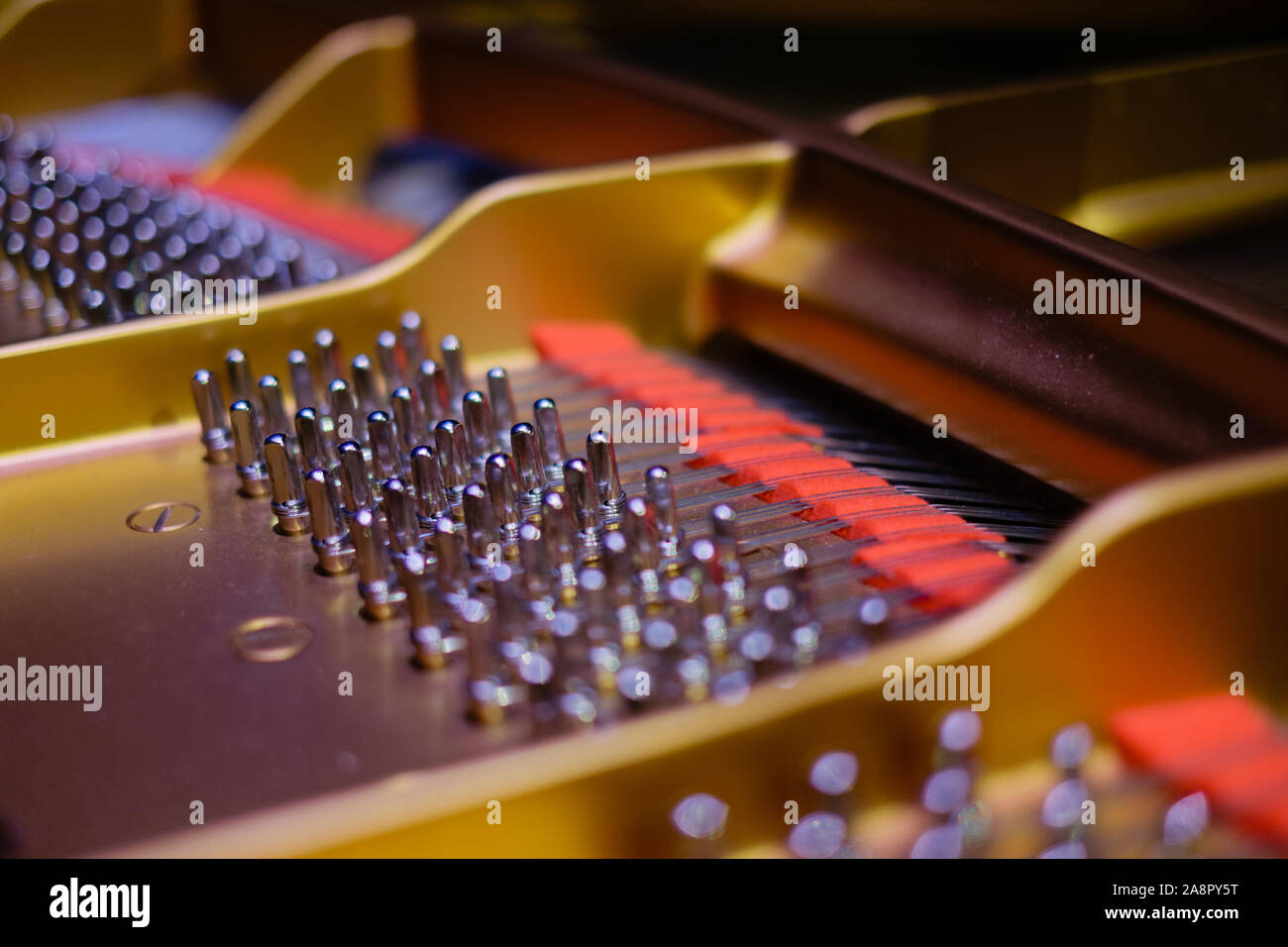 Close up image de grand piano Steinway Banque D'Images