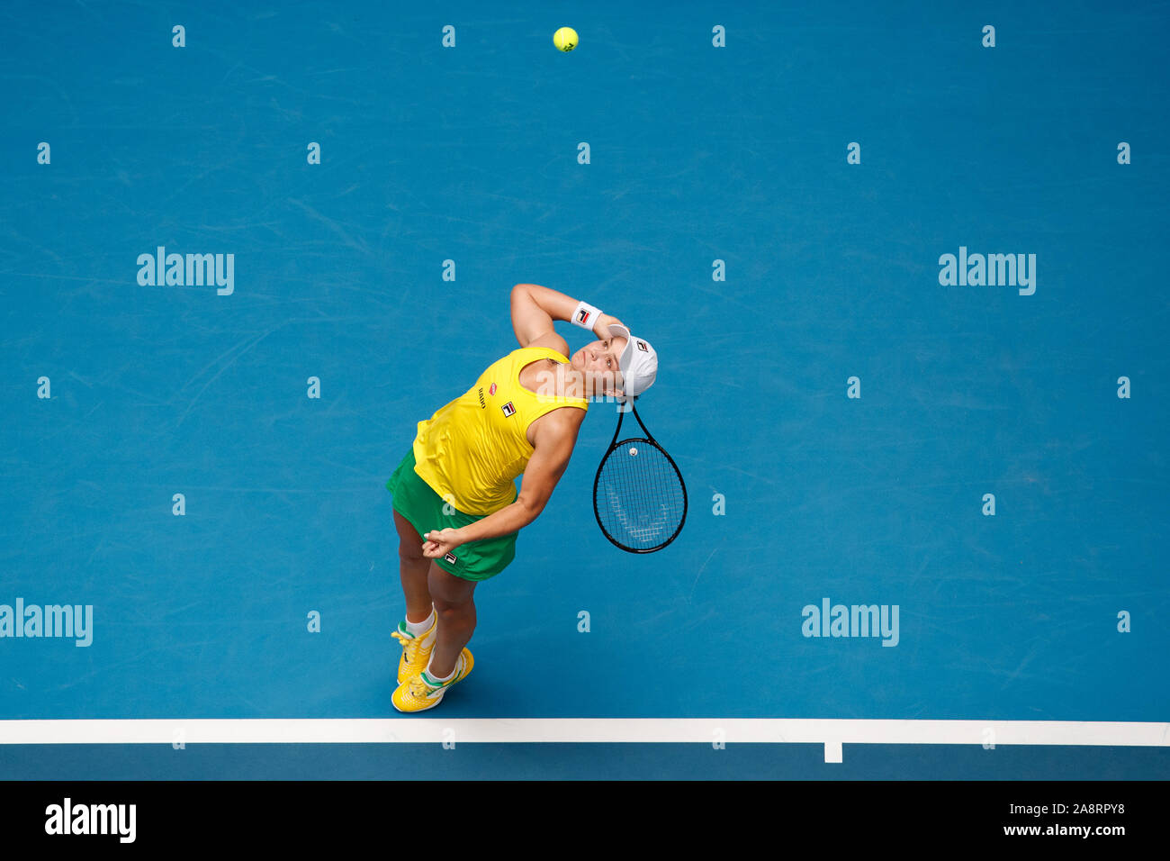 Ash Barty à la Fed Cup 2019 finale de l'Australie contre la France à RAC Arena, Perth, Australie, le dimanche 10 novembre Banque D'Images
