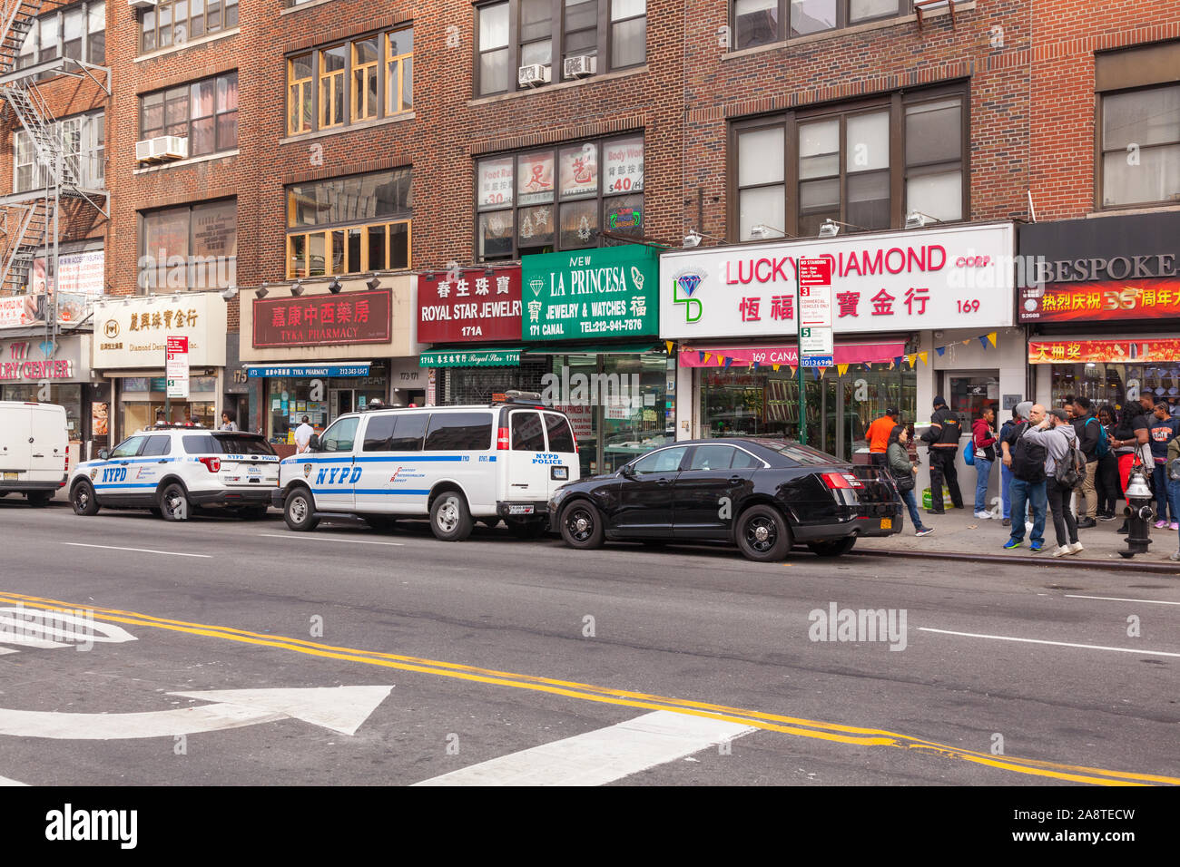 Lucky diamond Jewellery Store,169 Canal St,Chinatown, New York City, États-Unis d'Amérique. Banque D'Images