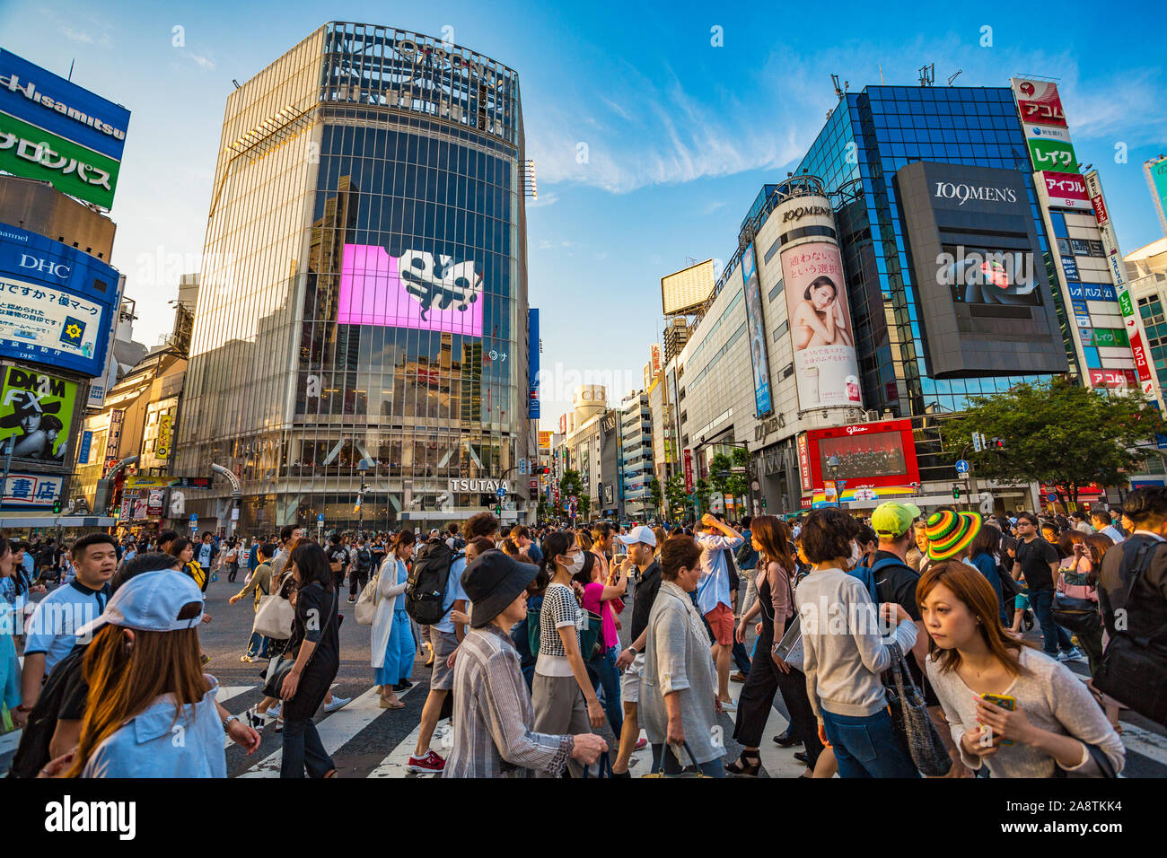 Croisement de Shibuya, l'intersection la plus occupée dans le monde, Tokyo, Japon, Asie Banque D'Images