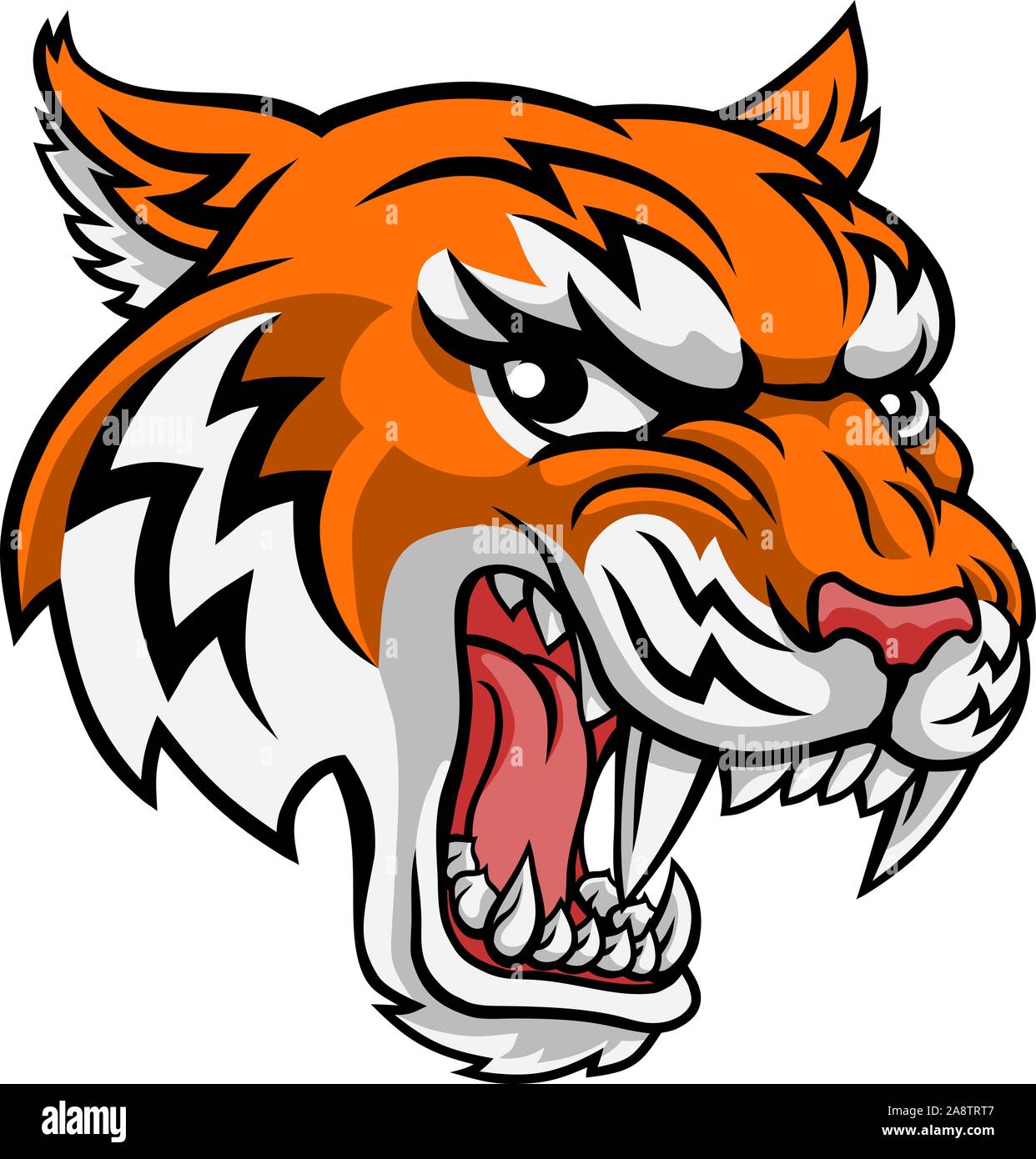 Cartoon Animal Tiger Mascot Illustration de Vecteur