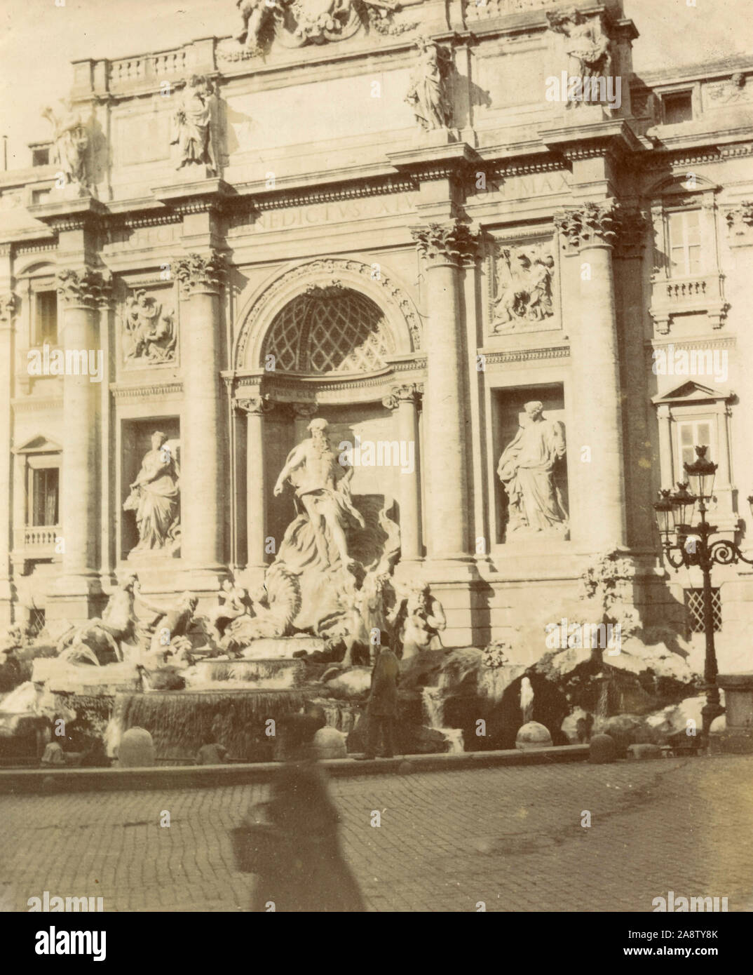 Fontaine de Trevi, Rome, Italie 1900 Banque D'Images
