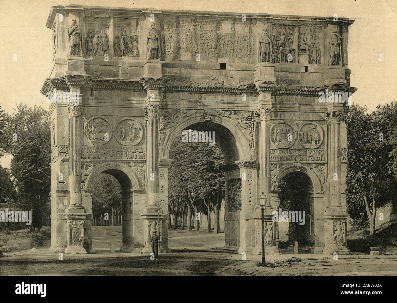 Arc de Constantin, Rome, Italie 1920 Banque D'Images