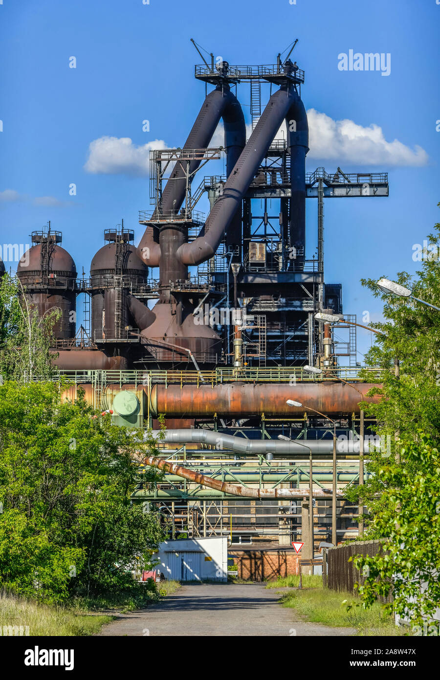 Hochofen Hüttenwerk, Arcelor Mittal, Eisenhüttenstadt, Brandebourg, Allemagne Banque D'Images