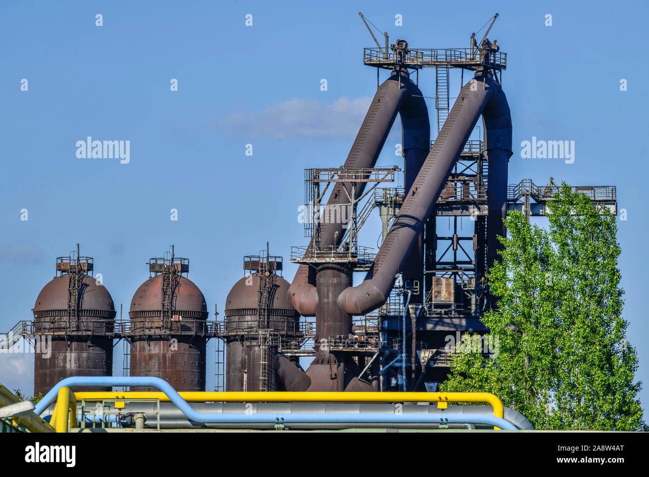 Hochofen Hüttenwerk, Arcelor Mittal, Eisenhüttenstadt, Brandebourg, Allemagne Banque D'Images