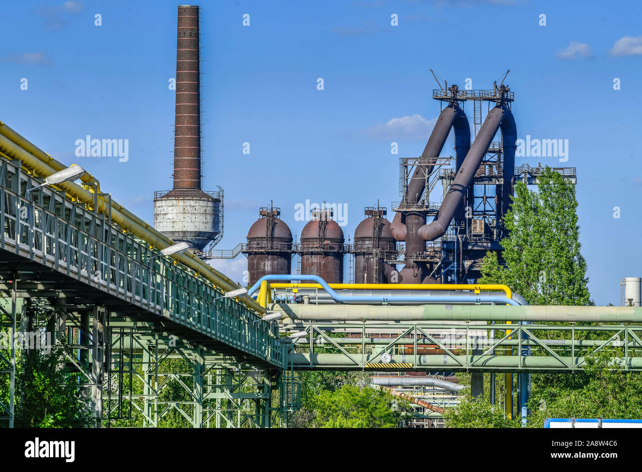 Hochofen Hüttenwerk, Arcelor Mittal, Eisenhüttenstadt, Brandebourg, Allemagne Banque D'Images