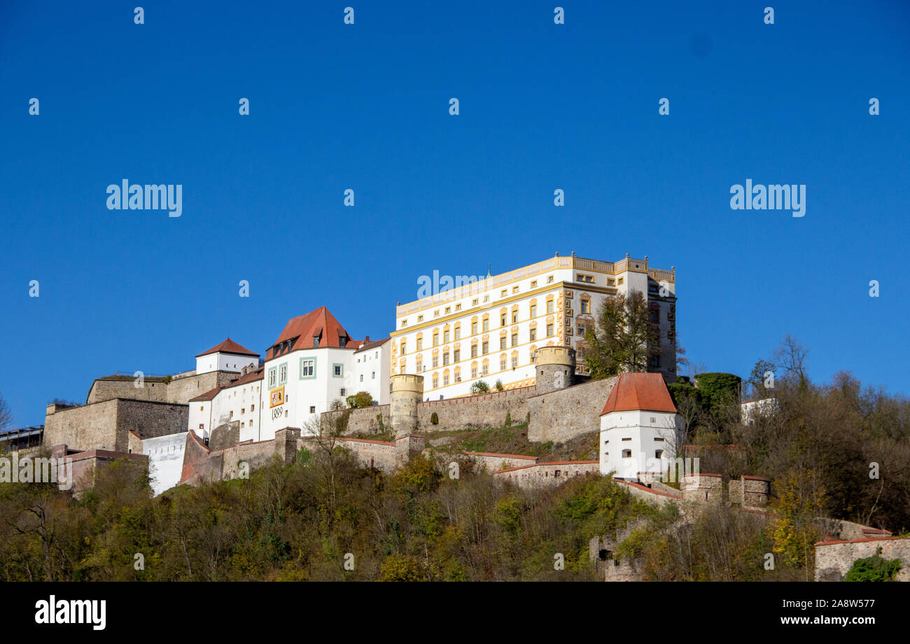 Vue de la forteresse Veste Oberhaus à partir de la 13e siècle, Passau,  Allemagne Photo Stock - Alamy