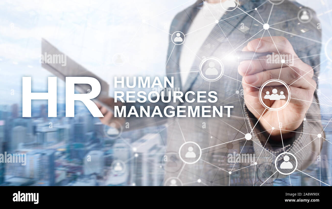 La gestion des ressources humaines, RH, Team Building et de recrutement concept sur arrière-plan flou Banque D'Images