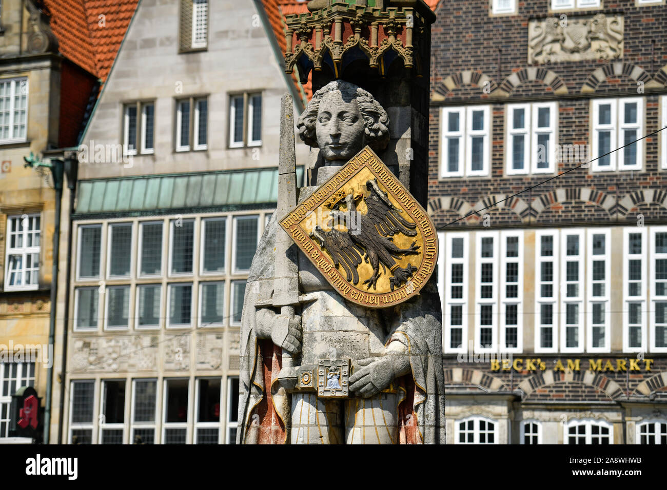 Statue de Roland, Marktplatz, Bremen, Allemagne Banque D'Images