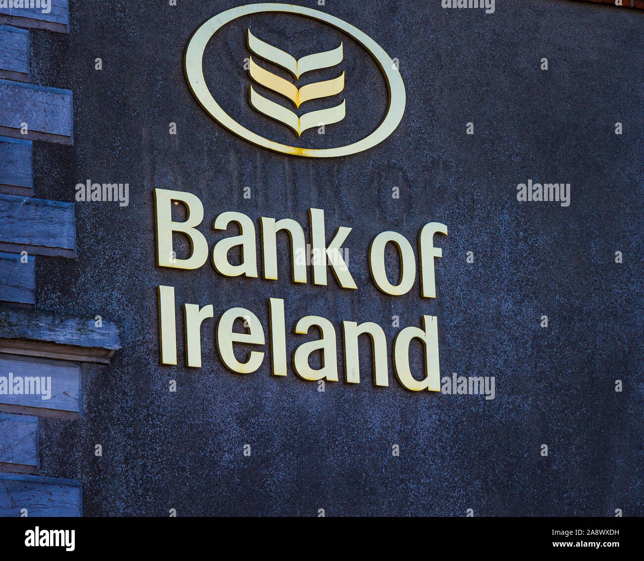 Bank of Ireland logo sur un mur Banque D'Images