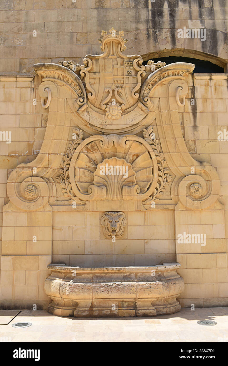Fontaine de Wignacourt, La Valette, Malte Banque D'Images