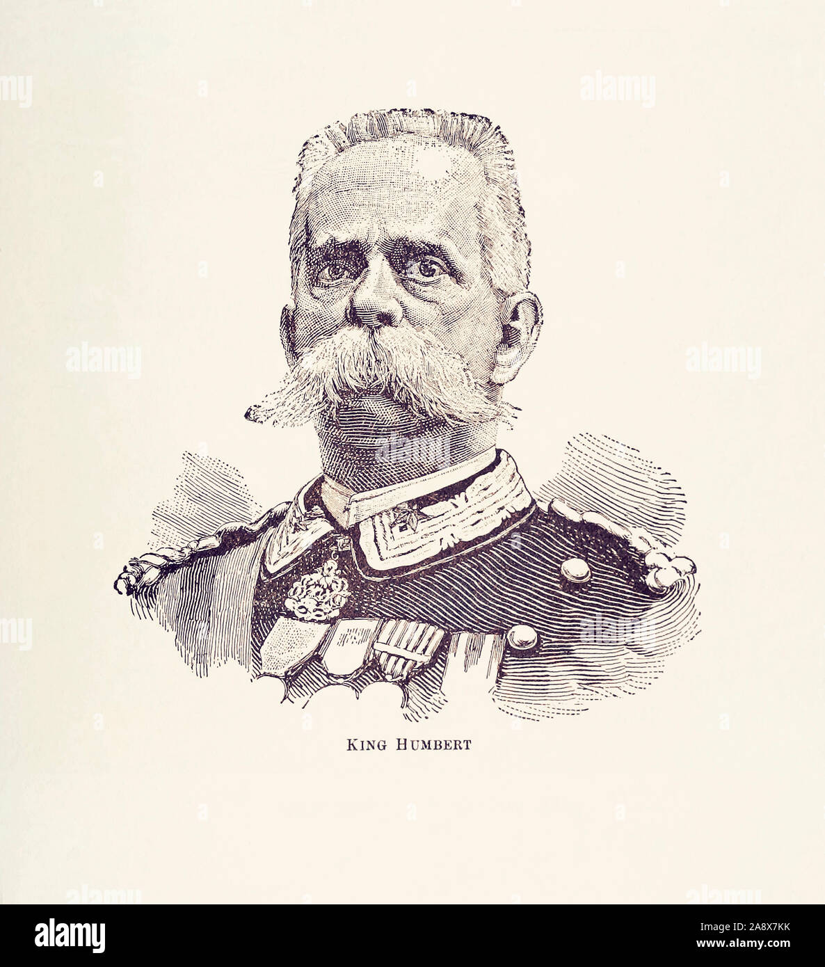 Umberto I, 1844 - 1900, surnommé le bon. Roi d'Italie. Banque D'Images