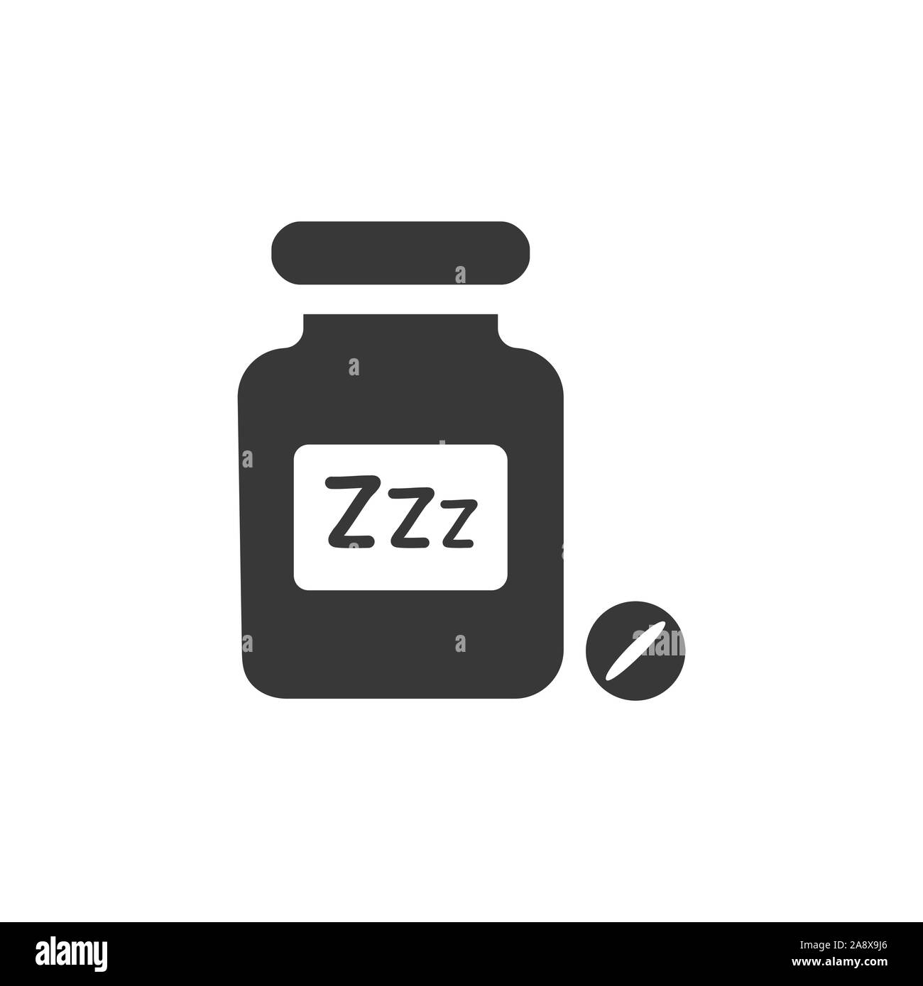 Les somnifères icône. Image isolée. Télévision en pharmacie et en médecine vector illustration Illustration de Vecteur