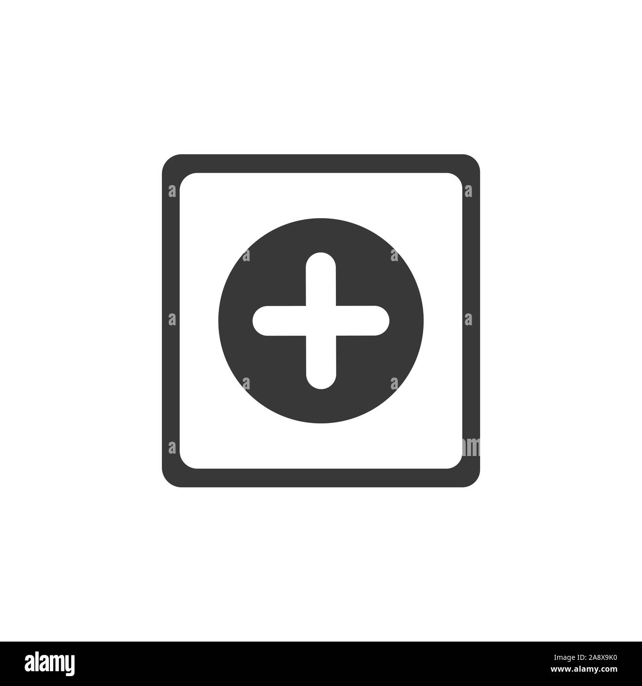 Signe de la pharmacie. Télévision croix. Image isolée. Vector illustration Illustration de Vecteur