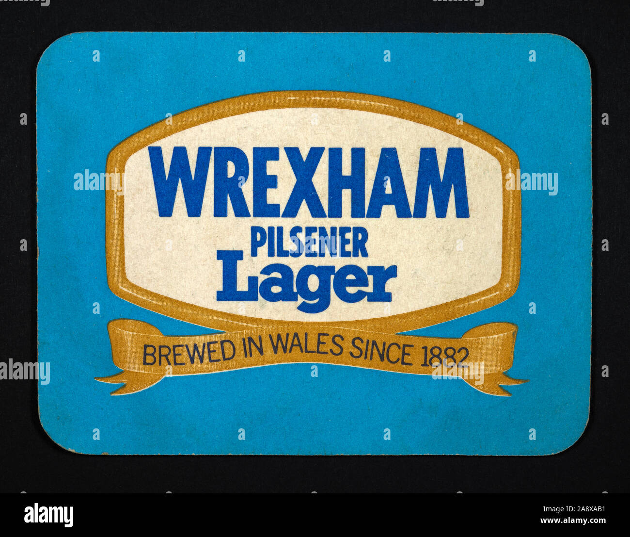 Wrexham Lager Pilsener beer mat. Banque D'Images