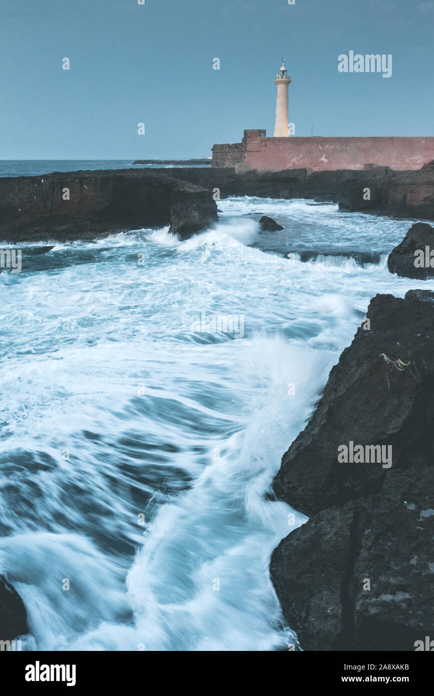 Phare de Rabat en soirée - Maroc Banque D'Images