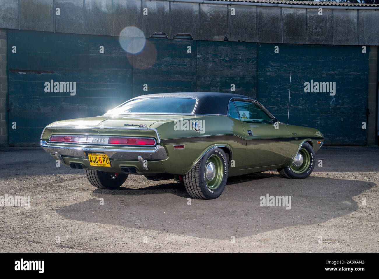 1970 Dodge Challenger 440 Six Pack classic American muscle car Banque D'Images