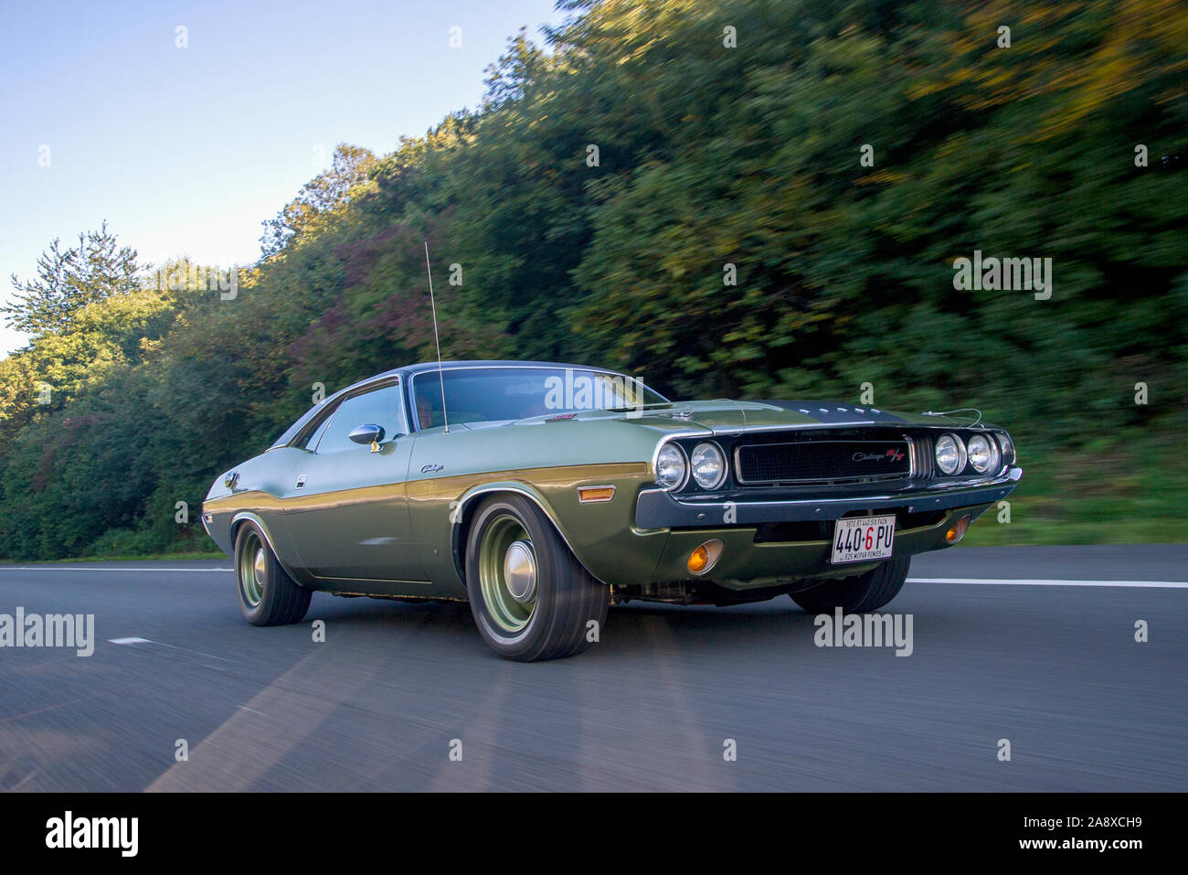 1970 Dodge Challenger 440 Six Pack classic American muscle car Banque D'Images