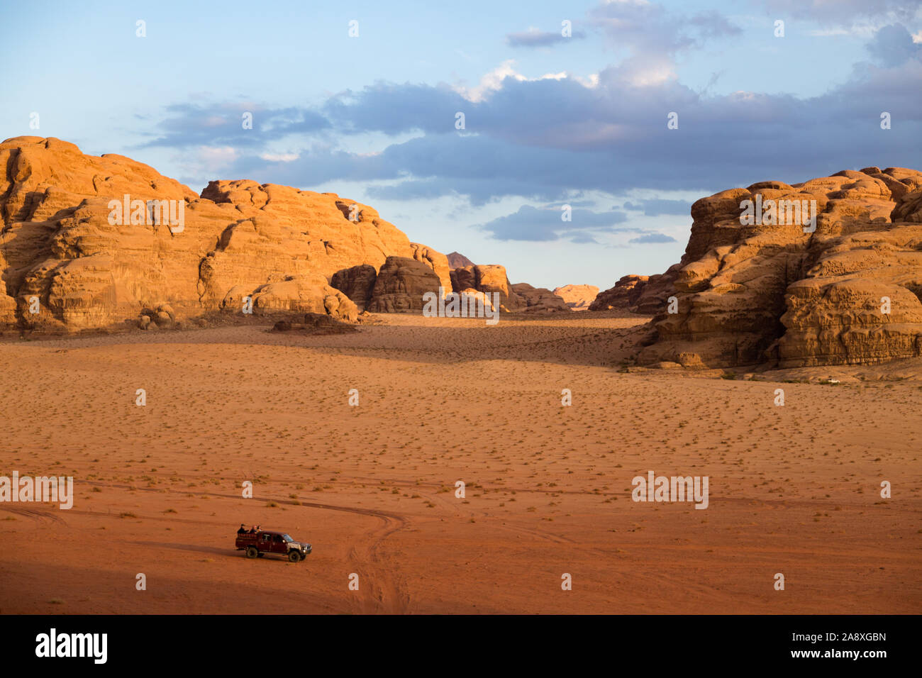 Le désert de Wadi Rum en Jordanie Banque D'Images