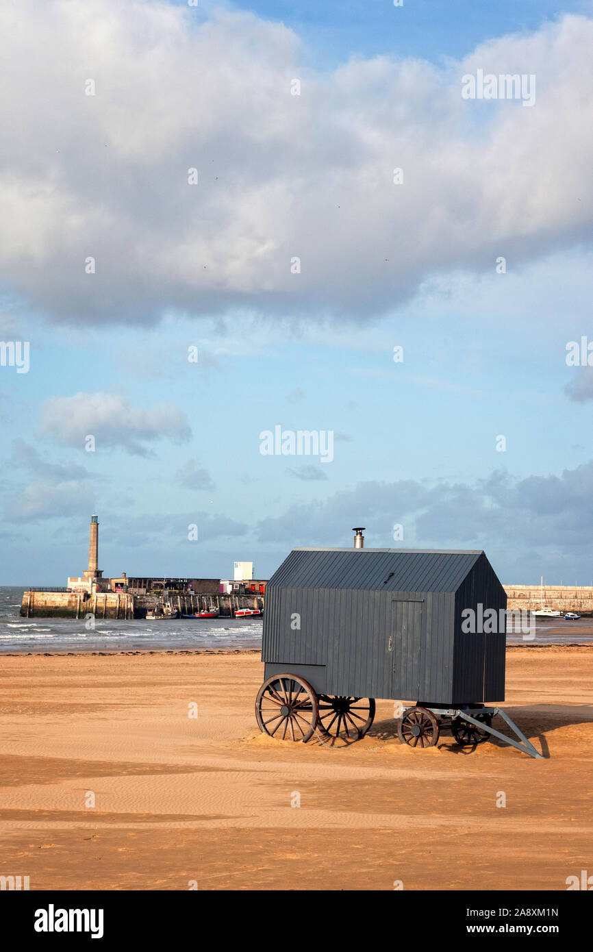 Machine de baignade sur plage de Margate Thanet Kent UK Banque D'Images