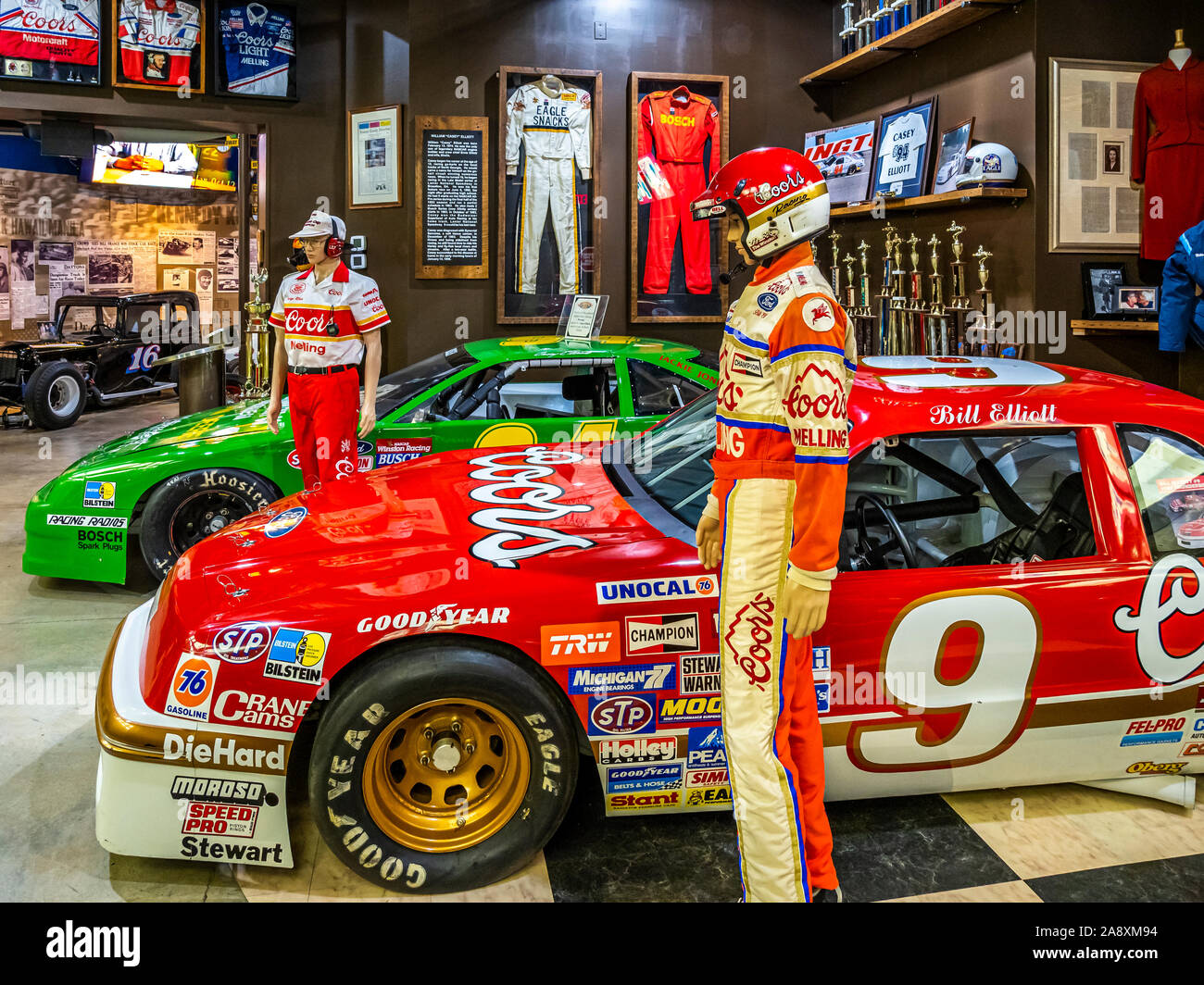 L'intérieur de Géorgie Racing Hall of Fame de Dawsonville de la Géorgie, États-Unis Banque D'Images