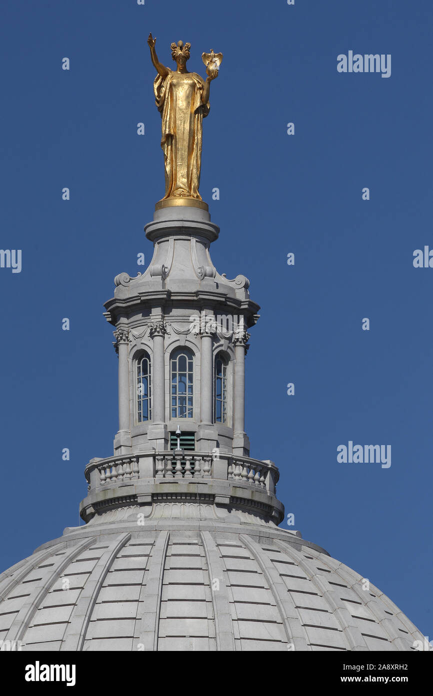Le Capitole de l'État du Wisconsin à Madison dans le Wisconsin. Banque D'Images
