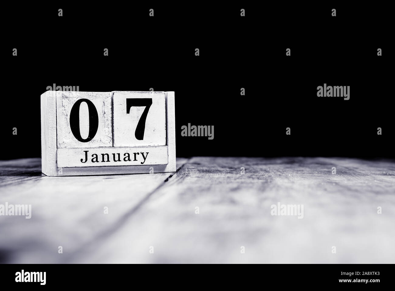 7 janvier, 7 janvier, septième de janvier, mois du calendrier - date ou anniversaire ou anniversaire Photo Stock - Alamy