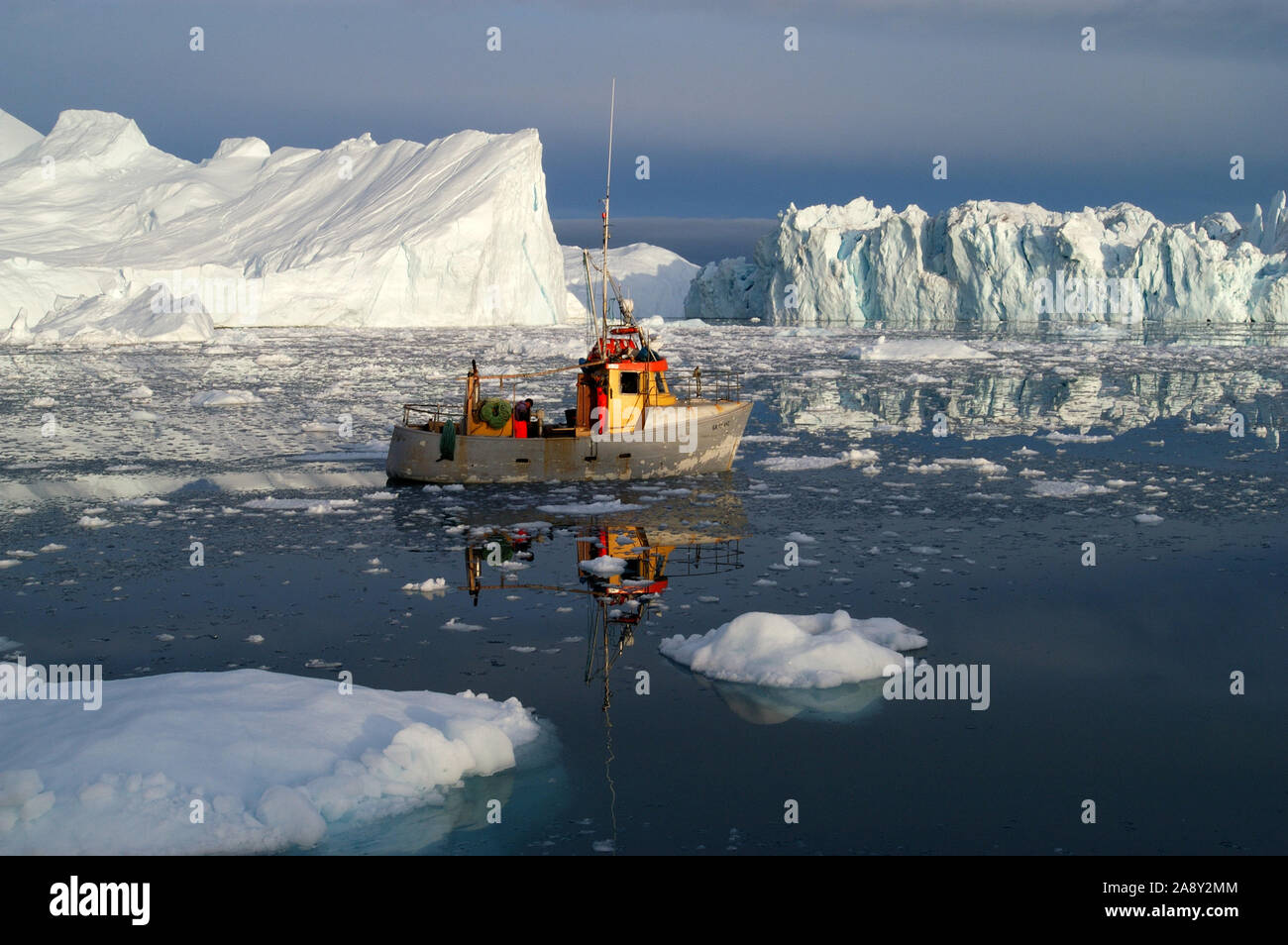 Fischerboot, Groenland, Banque D'Images