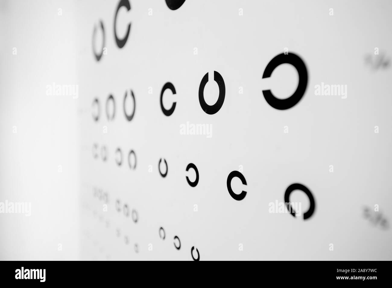 L'essai d'oeil graphique dans une clinique Banque D'Images