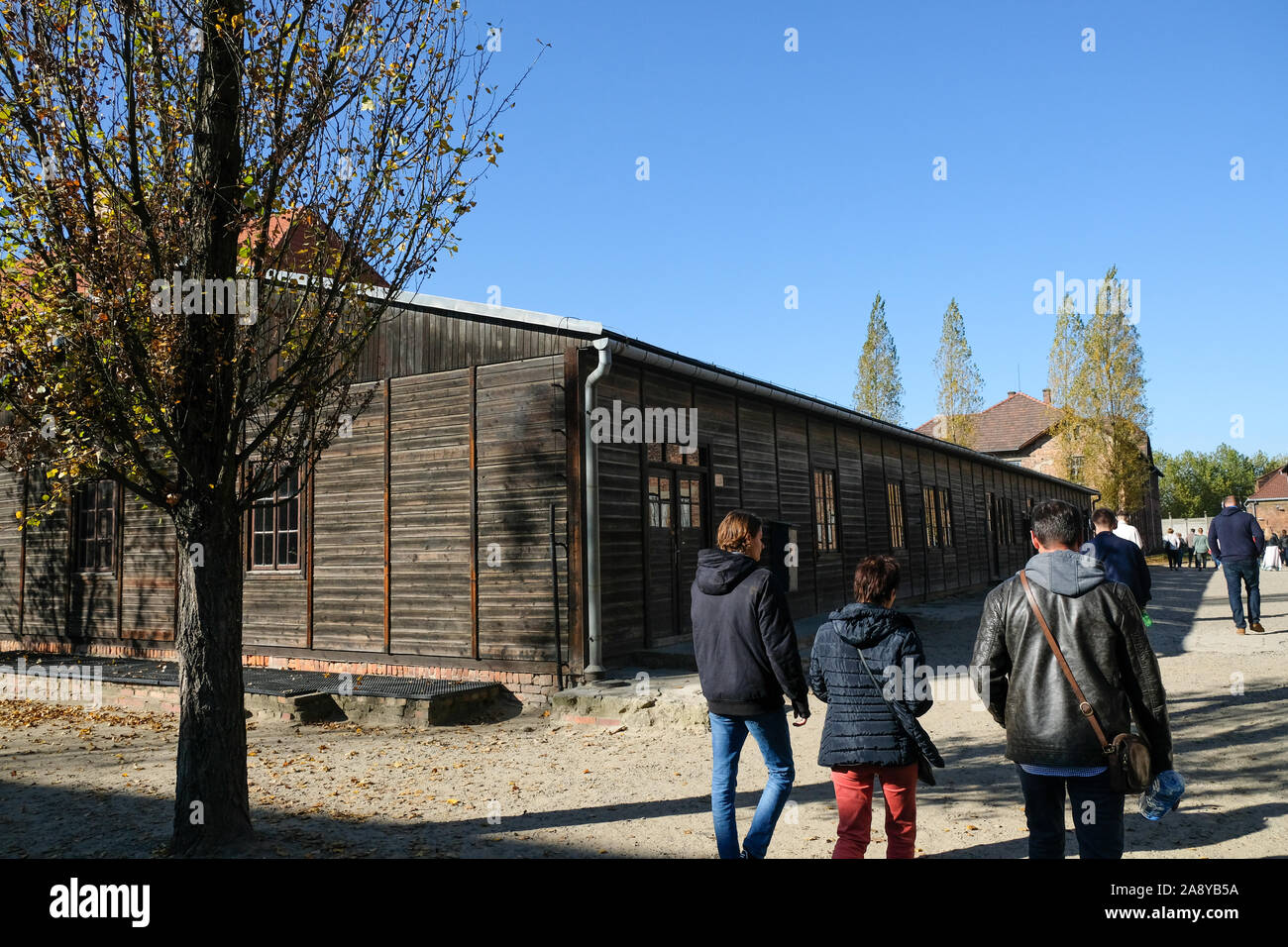 Auschwitz Birkenau allemand nazi de concentration et la mort camp, Pologne Banque D'Images