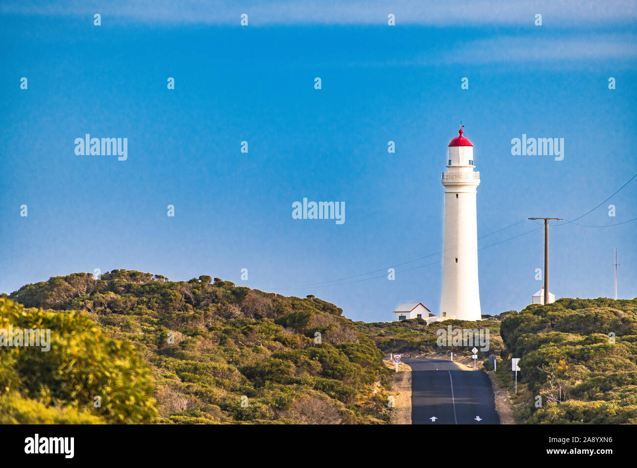 Portland, Victoria, Australie - 12 Oct 19 : Cape Nelson phare a été construit en 1884 avec une station télégraphique relié par une ligne à Melbourne Banque D'Images