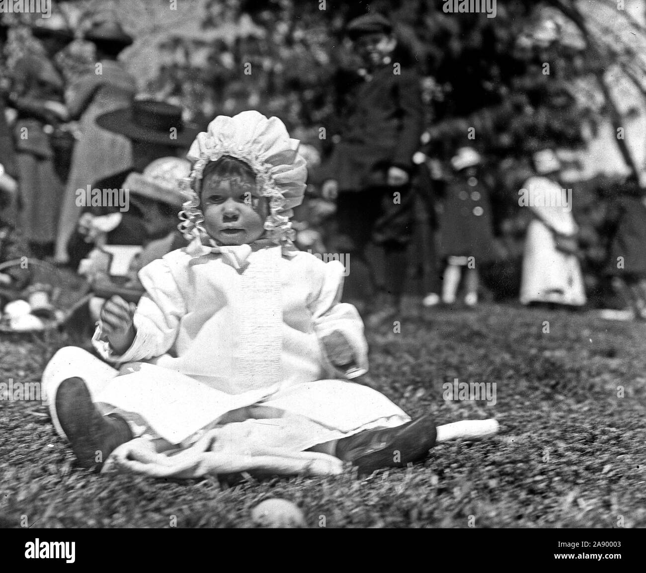 Les enfants à l'assemblée annuelle aux œufs de Pâques à la Maison Blanche, ca. 1911 Banque D'Images