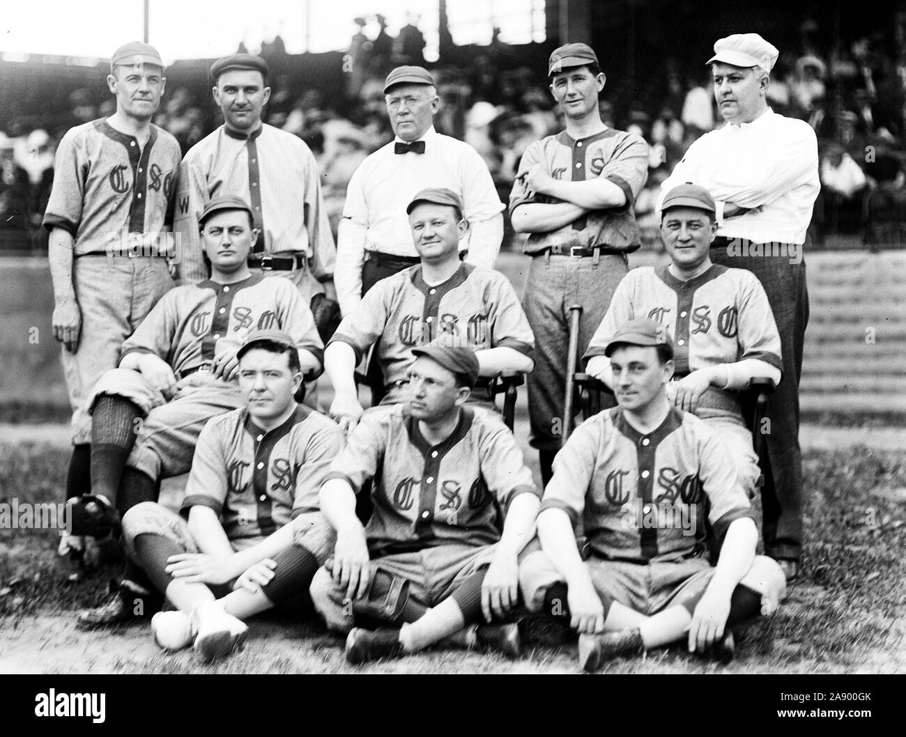 Photo de groupe de joueurs dans la partie de baseball du congrès ca. 1911 Banque D'Images