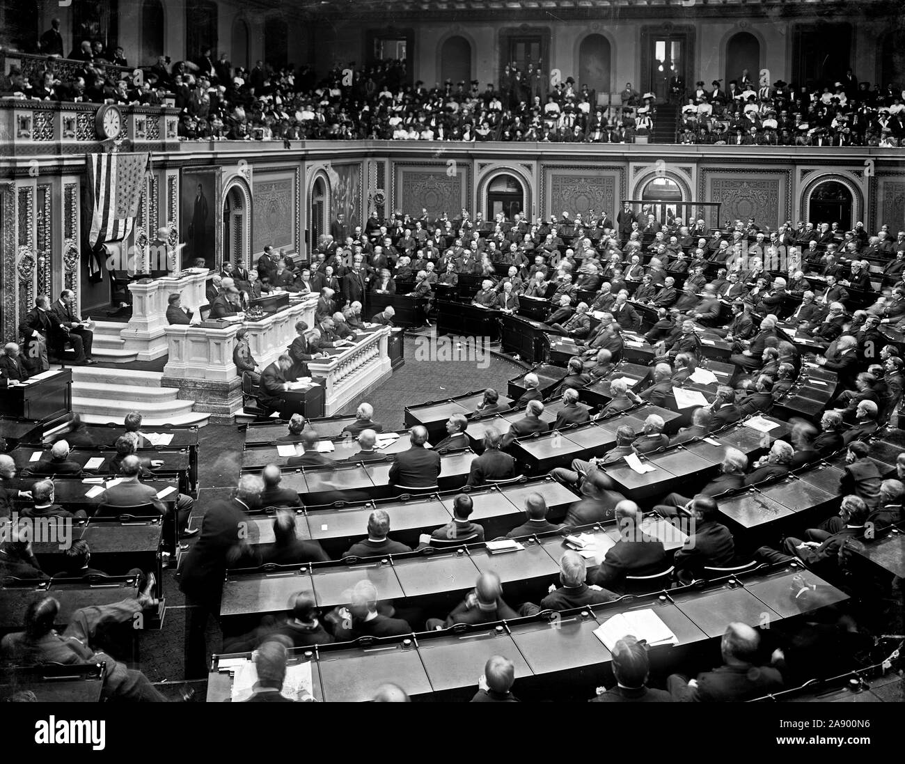 Chambre des représentants des États-Unis en Session ca au début des années 1900. Banque D'Images
