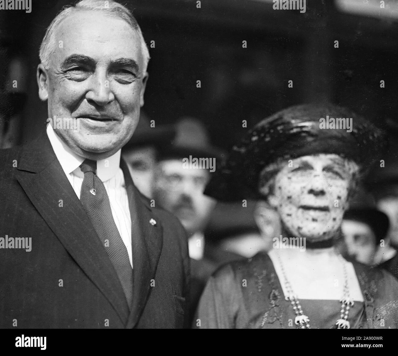 Le Président Warren G. Harding et la Première Dame Florence Smith ca. 1919-1921 Banque D'Images