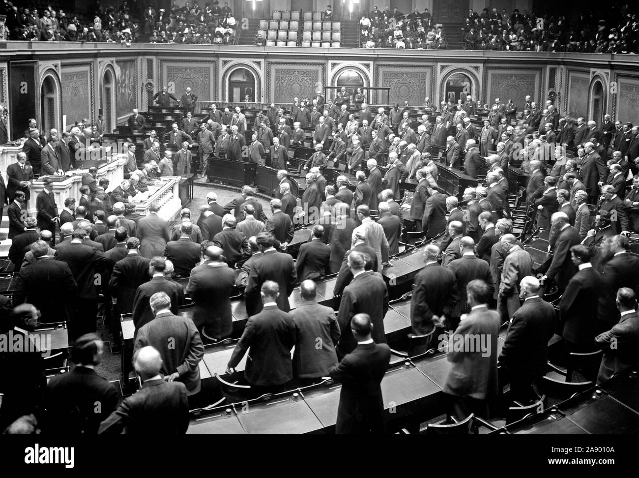 Congrès des États-Unis - Ouverture de la dernière session de la 62e Congrès le 2 décembre, 1912 Banque D'Images