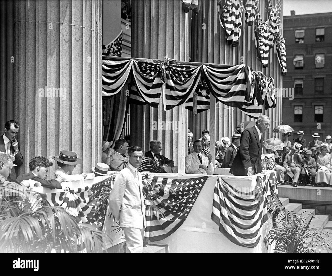 Le Président Woodrow Wilson a parlé au nom de la liberté ca prêts. 1917 Banque D'Images