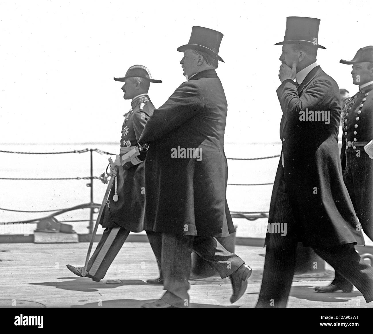Le président William Howard Taft dans tophat, et de la queue. Très bien habillé le président Taft ca. 1912 Banque D'Images