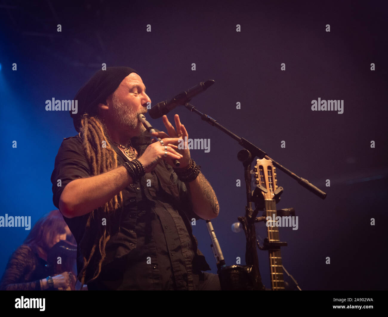 Milan, Italie. 6 novembre 2019. Groupe de folk metal suisse ELUVEITIE effectue au club de musique. Brambilla Simone Live News photographe Banque D'Images