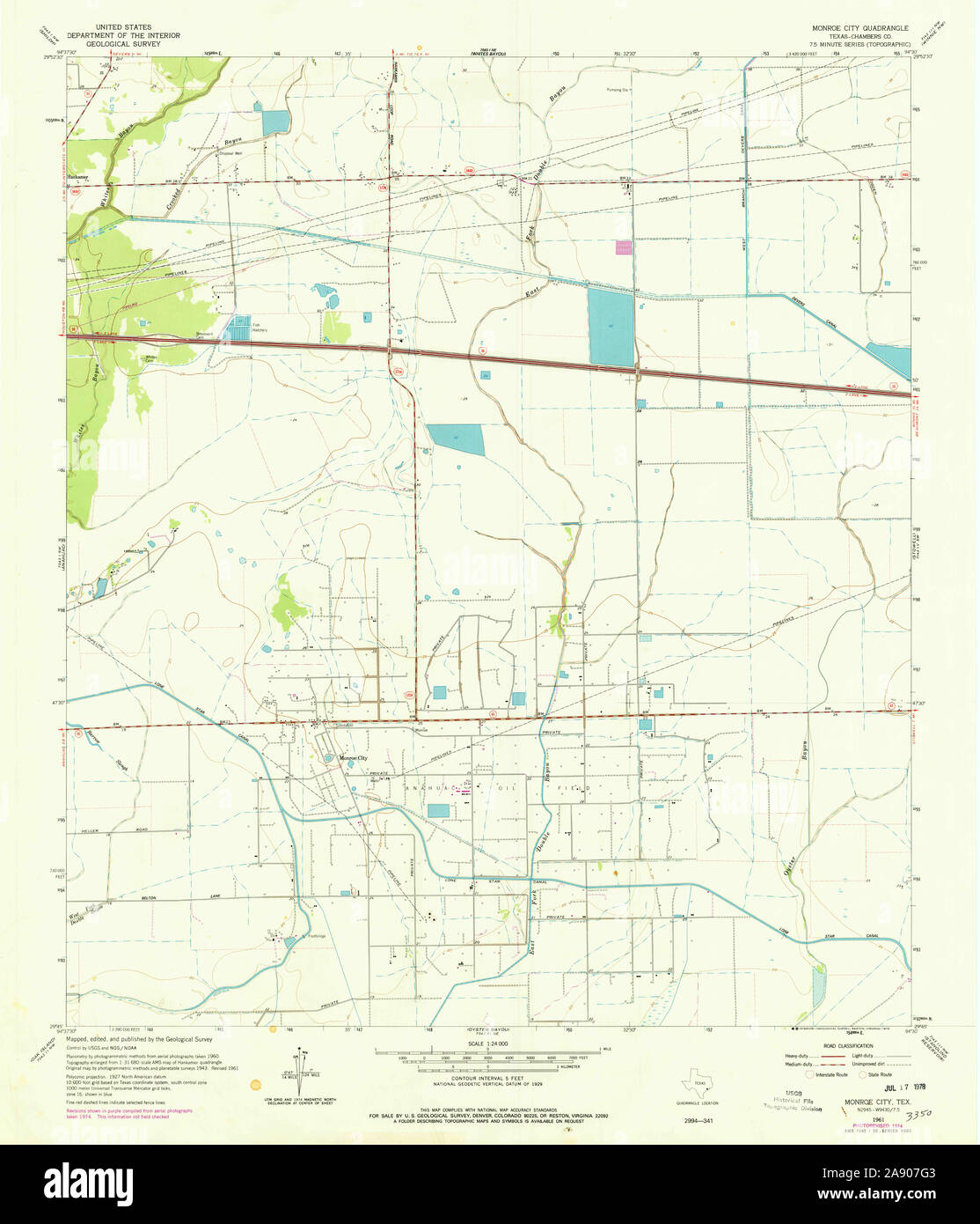 Carte de la ville de monroe Banque de photographies et d’images à haute