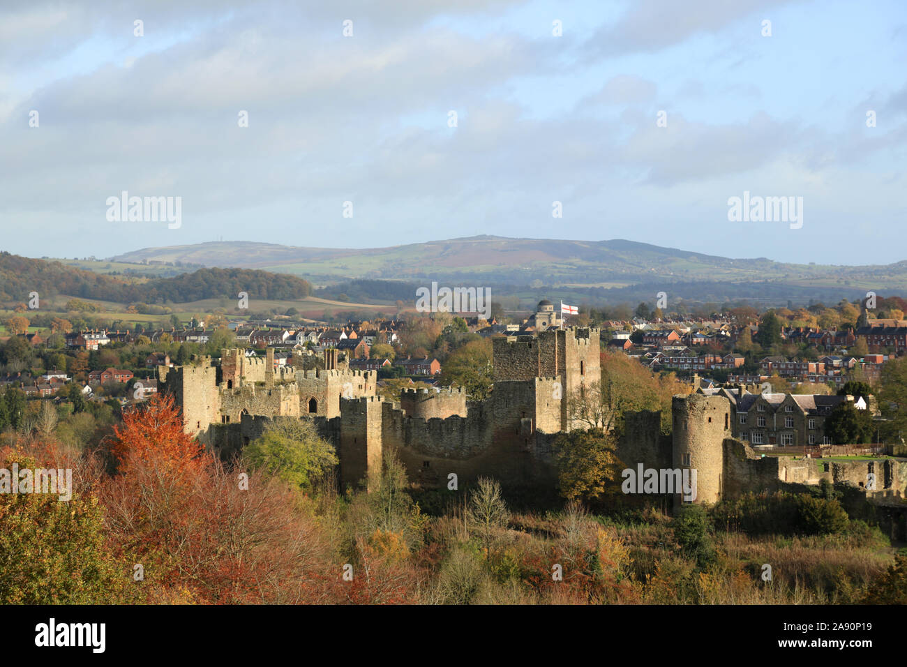 Le château de Ludlow, Shropshire, England, UK. Banque D'Images
