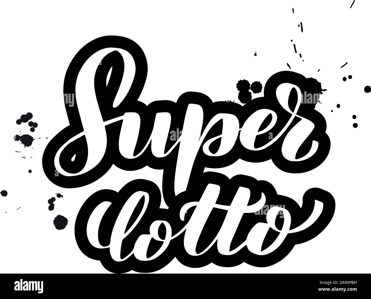 Stock calligraphie vecteur illustration isolé sur fond blanc. Illustration de Vecteur