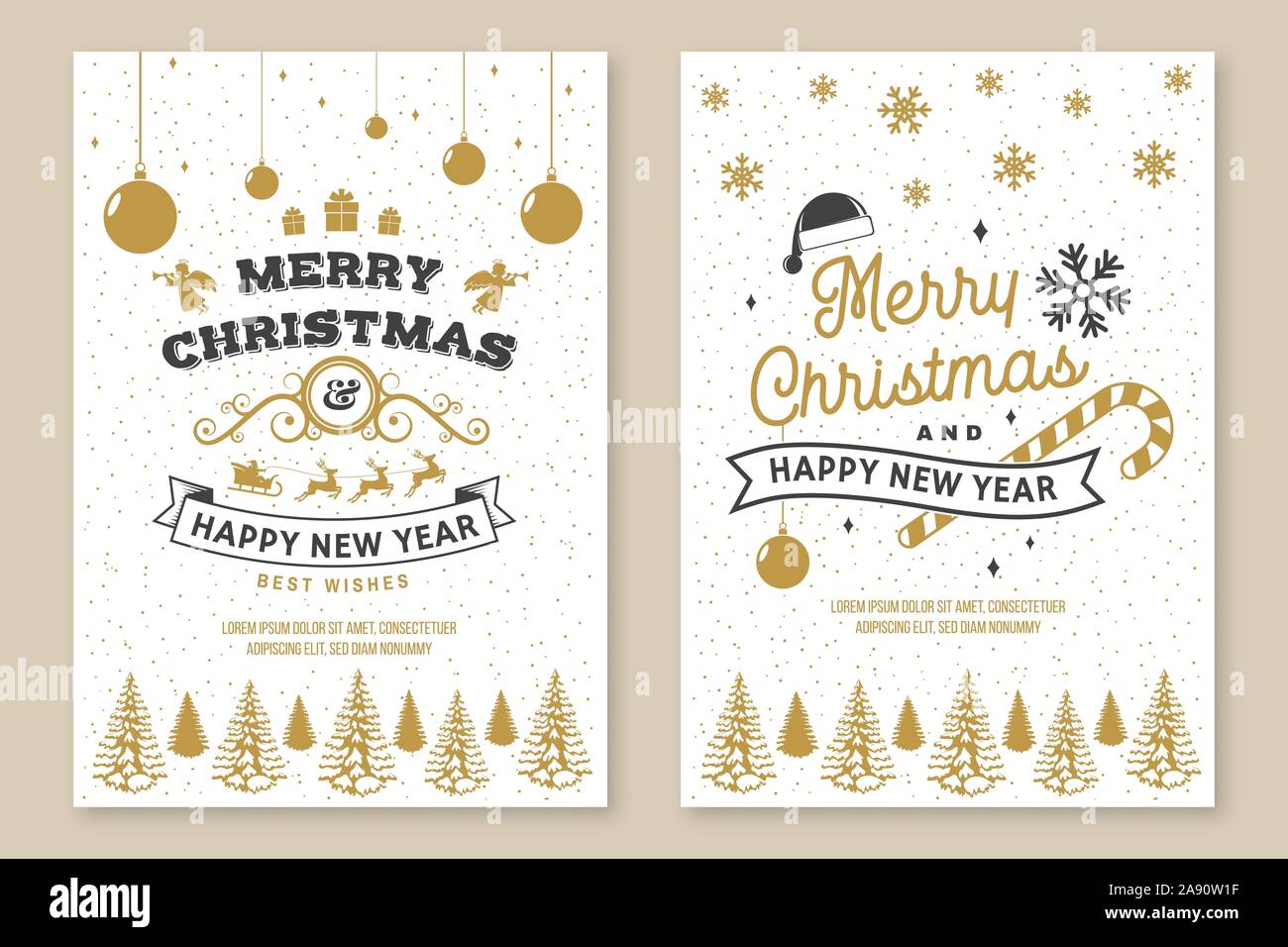 Ensemble de Joyeux Noël et Bonne Année 2020 affiche, flyer, cartes de vœux. Définir des devis avec ange de Noël, flocons, santa hat, bonbon sucré. Vecteur. Design pour Noël, nouvel an lent style rétro. Illustration de Vecteur Ensemble de Joyeux Noël et Bonne Année 2020 affiche, flyer, cartes de vœux. Définir des devis avec ange de Noël, flocons, santa hat, bonbon sucré. Vecteur. Design pour Noël, nouvel an lent style rétro. Illustration de Vecteur