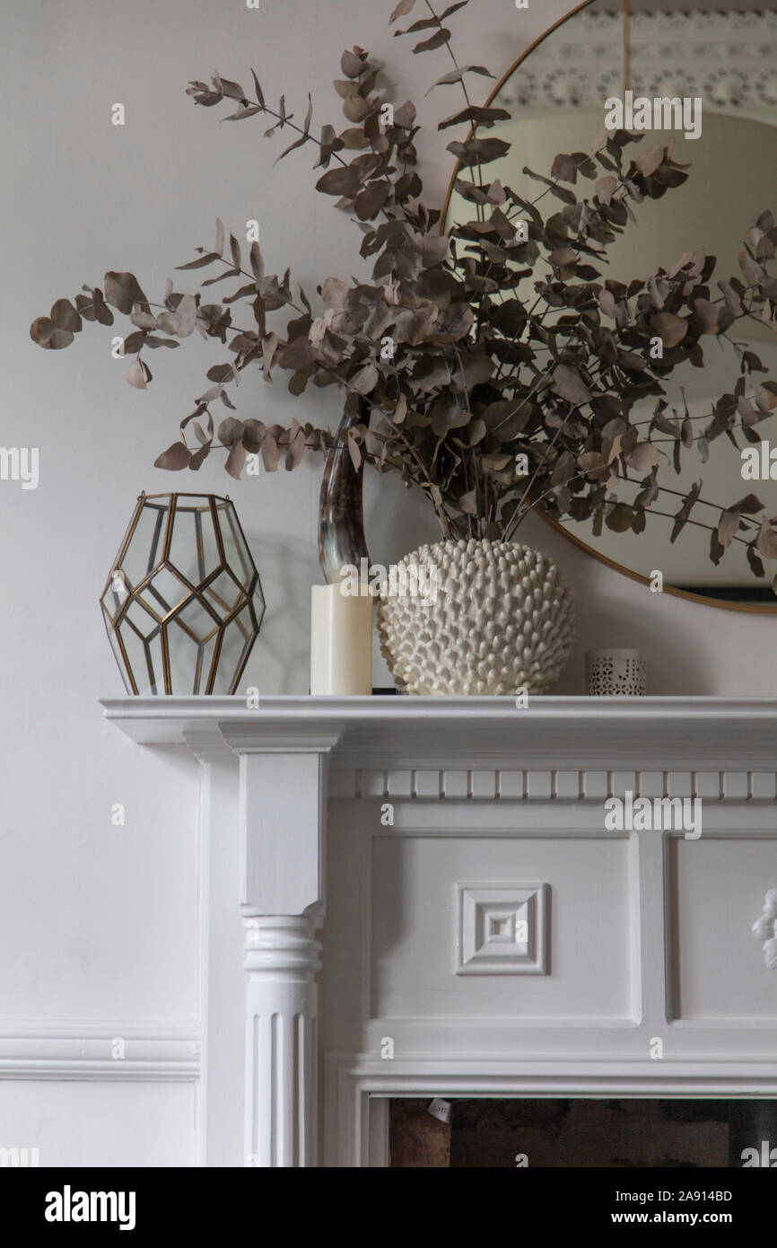 Vintage fire design intérieur magnifique surround Banque D'Images