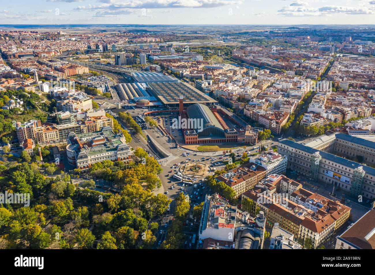 Madrid-Puerta de Atocha, de la gare d'Atocha, Madrid, Espagne Banque D'Images