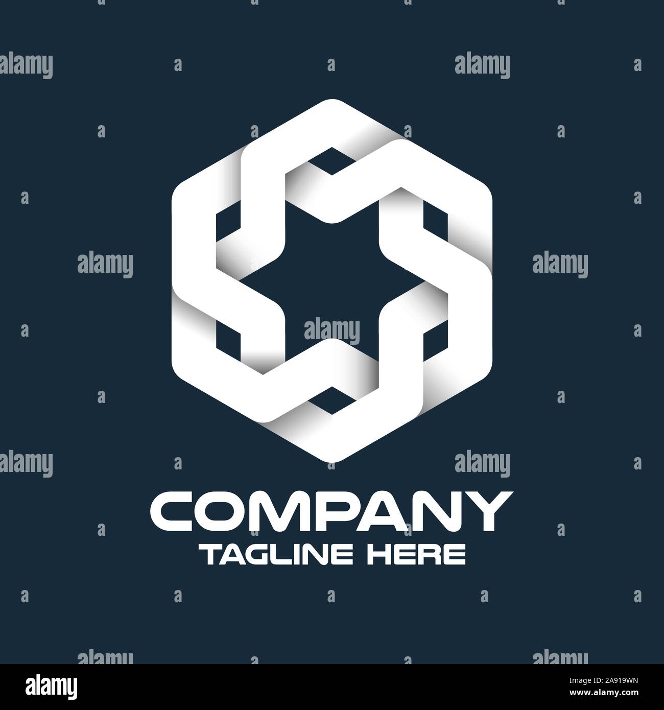 Hexagon logo Banque de photographies et d’images à haute résolution - Alamy