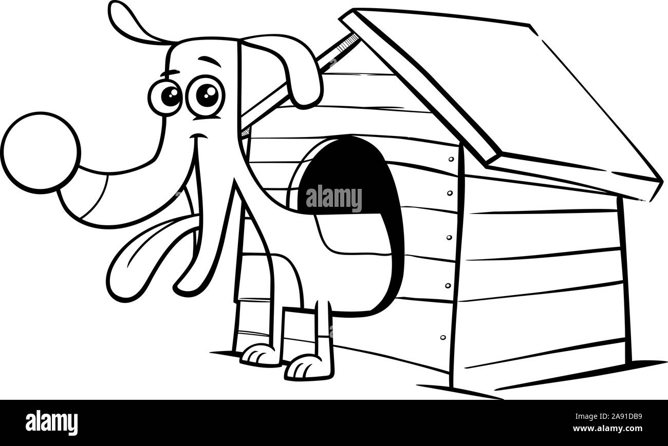 Cartoon Noir Et Blanc Illustration De Chien Heureux Bande Dessinee Personnage Animal Dans Sa Niche Page A Colorier Image Vectorielle Stock Alamy Cartoon Noir Et Blanc Illustration De Chien Heureux Bande Dessinee Personnage Animal Dans Sa Niche Page A Colorier Image Vectorielle Stock Alamy