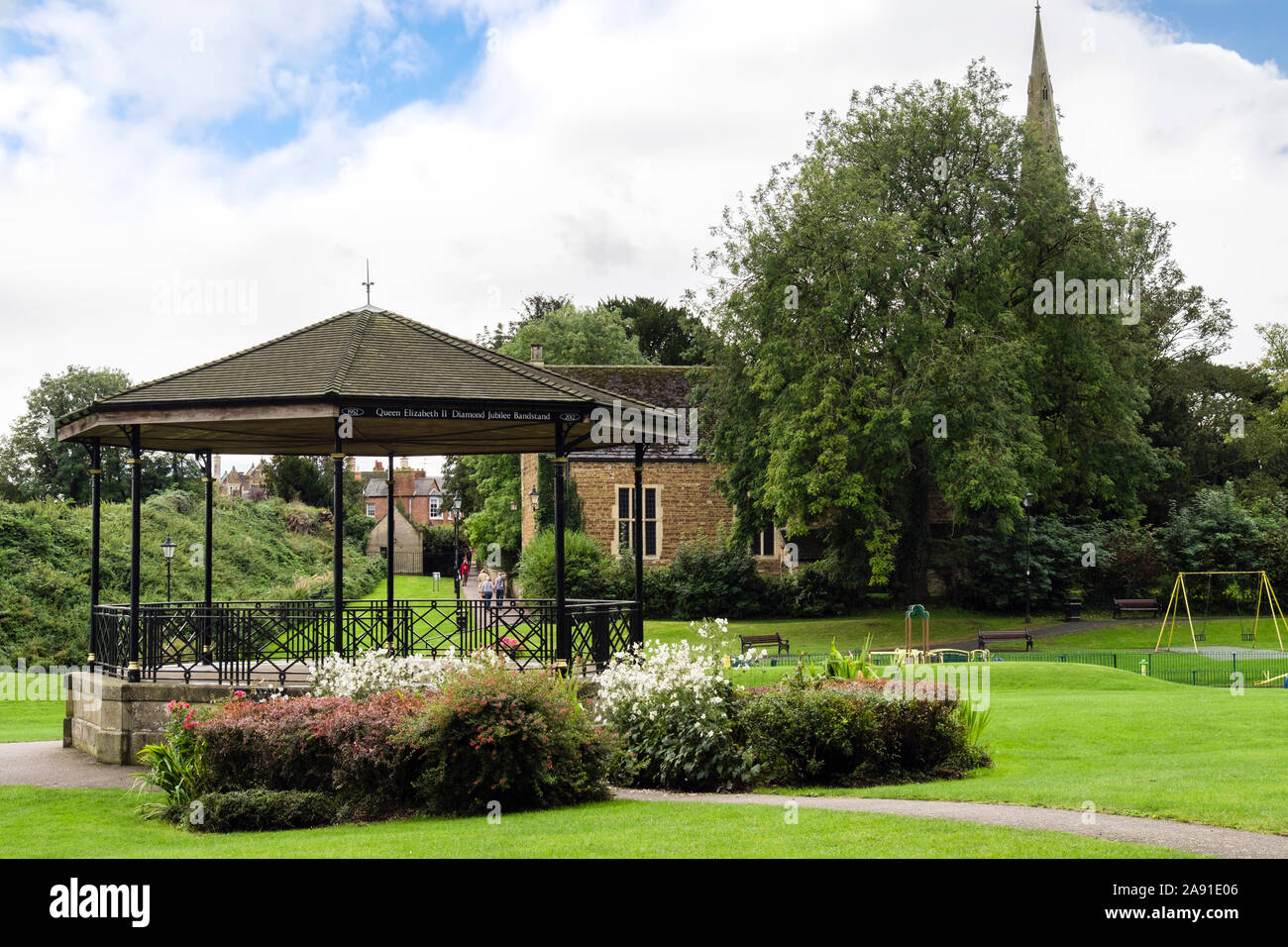 Jubilé de diamant de la reine Elizabeth II en 2012 Kiosque Cutts Fermer parc. Oakham, Rutland, England, UK, Grande-Bretagne Banque D'Images